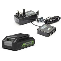 GreenWorks G24LT25K2 25cm 24V Cordless Grass Trimmer (with 2Ah Battery & 0.5A Economy Charger) -Greenworks Sale Shop 2ah battery and economy charger