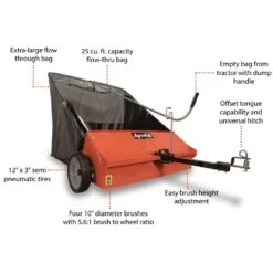 Agri-Fab 45-0492 44" SmartSWEEP Tow-Behind Sweeper -Greenworks Sale Shop 45 0492 features