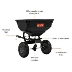 Agri-Fab AF45-0530 39kg Towed Broadcast Spreader -Greenworks Sale Shop 45 0530 features