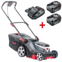AL-KO 3.82 Li R Comfort 18V Bosch Home & Garden Compatible 3-in-1 Push Cordless Lawn Mower (with 2 X 4Ah Batteries & Standard Charger)
