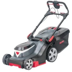 AL-KO 382 Li R Premium 18V Bosch Home & Garden Compatible 3-in-1 Push Cordless Lawn Mower (Tool Only) -Greenworks Sale Shop al ko 3.82 li r premium lawnmower angle 2 1 1