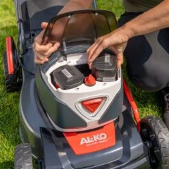 AL-KO 36V 42.2 Li Comfort Push Cordless Lawn Mower (with 2 X 4Ah Batteries & Fast Charger) -Greenworks Sale Shop al ko comfort 42.2 li cordless lawnmower batteries 1