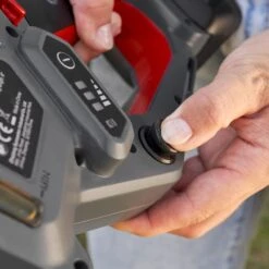 AL-KO CSM 1815 18V Bosch Home & Garden Compatible Cordless Pruning Chainsaw (with 2.5Ah Battery & Charger) 12 AL-KO CSM 1815 18V Bosch Home & Garden Compatible Cordless Pruning Chainsaw (with 2.5Ah Battery & Charger) -Greenworks Sale Shop al ko csm 1815 mini chainsaw button 1