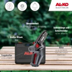 AL-KO CSM 1815 18V Bosch Home & Garden Compatible Cordless Pruning Chainsaw (with 2.5Ah Battery & Charger) 17 AL-KO CSM 1815 18V Bosch Home & Garden Compatible Cordless Pruning Chainsaw (with 2.5Ah Battery & Charger) -Greenworks Sale Shop al ko csm 1815 mini chainsaw features 1