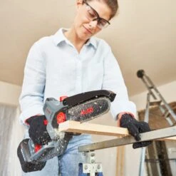 AL-KO CSM 1815 18V Bosch Home & Garden Compatible Cordless Pruning Chainsaw (with 2.5Ah Battery & Charger) (Bundle Builder) -Greenworks Sale Shop al ko csm 1815 mini chainsaw lifetyle 2 1 1