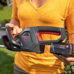AL-KO HT 1845 18V Bosch Home & Garden Compatible Cordless Hedge Trimmer (Tool Only) (Bundle Builder) 11 AL-KO HT 1845 18V Bosch Home & Garden Compatible Cordless Hedge Trimmer (Tool Only) (Bundle Builder) -Greenworks Sale Shop al ko ht1845 hedge trimmer lifestyle battery 2