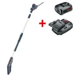 AL-KO HTA 1845 18V Bosch Home & Garden Compatible Cordless Long Reach Hedge Trimmer (with 2.5Ah Battery & Charger)