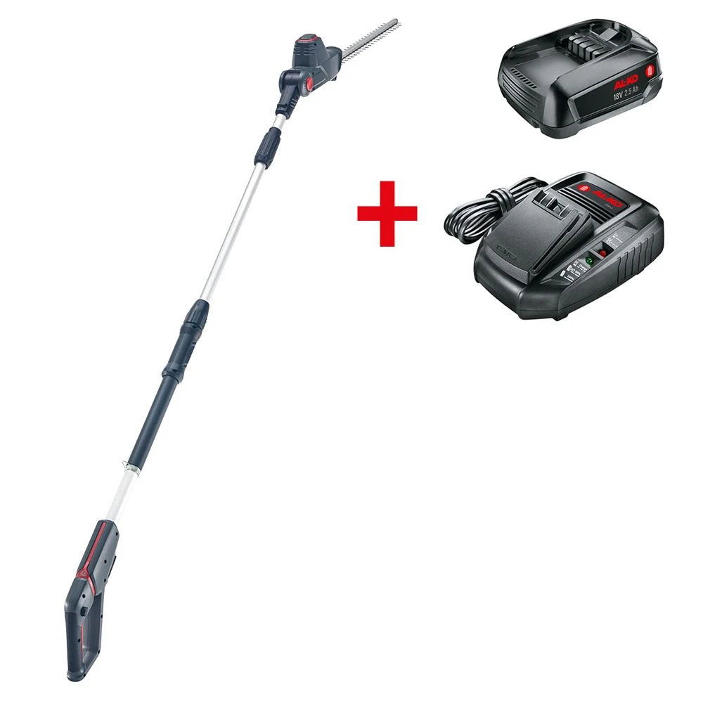 AL-KO HTA 1845 18V Bosch Home & Garden Compatible Cordless Long Reach Hedge Trimmer (with 2.5Ah Battery & Charger) (Bundle Builder) 1 AL-KO HTA 1845 18V Bosch Home & Garden Compatible Cordless Long Reach Hedge Trimmer (with 2.5Ah Battery & Charger) (Bundle Builder)