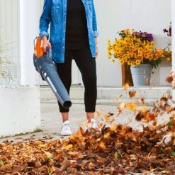 Oleo-Mac BVi 60 40V Cordless Leaf Blower (with 2.0Ah Battery & Charger) (Bundle Builder) -Greenworks Sale Shop bvi60 lifestyle 1 1