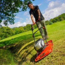 Cobra AirMow 5180V 80V Cordless Hover Mower (with 2 X 5Ah Batteries & 2 X Fast Chargers) (Bundle Builder) -Greenworks Sale Shop cobra airmow cordless lifestyle 1