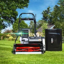 Cobra Fortis 25E 63cm/25" Battery-Powered Cylinder Lawn Mower (Bare Tool) -Greenworks Sale Shop cobra fortis 25e cylinder mower lifestyle 1