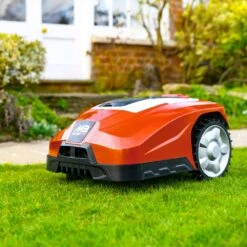 Cobra Mowbot 1200 Robotic Lawn Mower - Metallic Red 5 Cobra Mowbot 1200 Robotic Lawn Mower - Metallic Red -Greenworks Sale Shop cobra mowbot red lifestyle