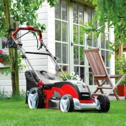 Cobra MX4140V Lithium-Ion Cordless Lawn Mower (with 4Ah Battery & Charger) -Greenworks Sale Shop cobra mx4140v lawnmower lifestyle