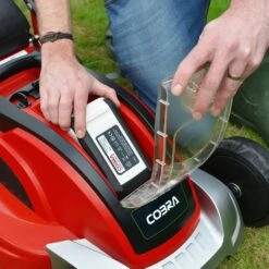 Cobra MX4140V Lithium-Ion Cordless Lawn Mower (with 4Ah Battery & Charger) -Greenworks Sale Shop cobra mx4140v lifestyle battery 1