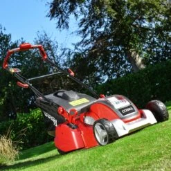 Cobra RM4140V 40V Li-Ion Cordless Rear Roller Lawn Mower (with 4Ah Battery & Charger) -Greenworks Sale Shop cobra rm4140v lawnmower lifestyle 1