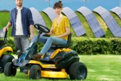 Cub Cadet LR2 ES76 30"/76cm Side Discharge Battery-Powered Ride-On Lawn Mower -Greenworks Sale Shop cub cadet lr2 76es lifestyle
