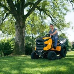 Cub Cadet XT1 OR106 Enduro Series 106cm/42" Direct Collect Hydrostatic Lawn Tractor -Greenworks Sale Shop cub cadet xt1 or106 lawn tractor lifestyle