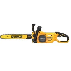 DeWalt DCMCS574X1-GB 54V XR FLEXVOLT 45cm Cordless Chainsaw (with 9Ah Battery & Fast Charger) -Greenworks Sale Shop dewalt dcmcs574 chainsaw side 2