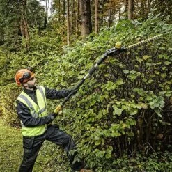 DeWalt DCMPH566N-XJ 18V XR Cordless Pole Hedge Trimmer (Tool Only) -Greenworks Sale Shop dewalt dcmph566 pole hedge trimmer lifestyle 3 1