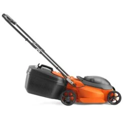 Flymo EasiStore 340R Li 36V Push Cordless Lawn Mower With Rear Roller (with 2 X 2.0Ah 18V Batteries & Chargers) -Greenworks Sale Shop flymo easistore 340r cordless lawnmower side 2