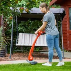 Flymo EasiTrim 250 18V Cordless Grass Trimmer & Lawn Edger (with 2.0Ah Battery & Charger) -Greenworks Sale Shop flymo easitrim 250 grass trimmer lifestyle