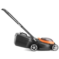 Flymo UltraStore 340R Li 36V Push Cordless Lawn Mower With Rear Roller (with 2 X 2.5Ah 18V Batteries & Chargers) -Greenworks Sale Shop flymo ultrastore 340r li lawnmower side 2