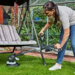 Flymo UltraTrim 260 18V Cordless Grass Trimmer & Lawn Edger (with 2.5Ah Battery & Charger) (Bundle Builder) -Greenworks Sale Shop flymo ultratrim 260 strimmer lifestyle shrubbing 2