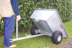 SCH GDTT/GALV 500kg Galvanised Tipping Dump Trailer With Wide Profile Wheels -Greenworks Sale Shop gdtt galvtipping