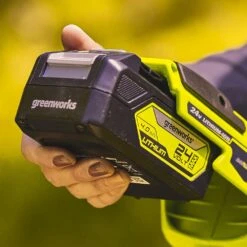 GreenWorks GD24X2LM46SP4K4K 4-in-1 46cm 48V Self-Propelled Cordless Lawn Mower With 4 Battery Slots (with 2 X 4Ah Batteries & Twin 2A Charger) -Greenworks Sale Shop greenworks 24v 4ah battery lifestyle 1