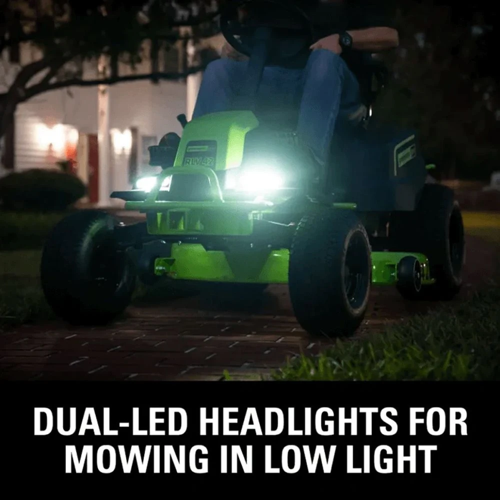 GreenWorks Pro GD60CRT106 CrossoverT 106cm/42" 60V Battery-Powered Side Discharge / Mulching Lawn Tractor (Bundle Builder) 7 GreenWorks Pro GD60CRT106 CrossoverT 106cm/42" 60V Battery-Powered Side Discharge / Mulching Lawn Tractor (Bundle Builder) - Image 7