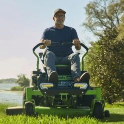 GreenWorks Pro GD60CRZ106 CrossoverZ 60V Battery-Powered Zero-Turn Ride-On Lawn Mower (Bundle Builder) -Greenworks Sale Shop greenworks 60v crossoverz lifestyle 1