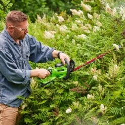 GreenWorks G24HT56II 24V Cordless Hedge Trimmer (Bare Tool) 8 GreenWorks G24HT56II 24V Cordless Hedge Trimmer (Bare Tool) -Greenworks Sale Shop greenworks g24ht56ii lifestyle 2