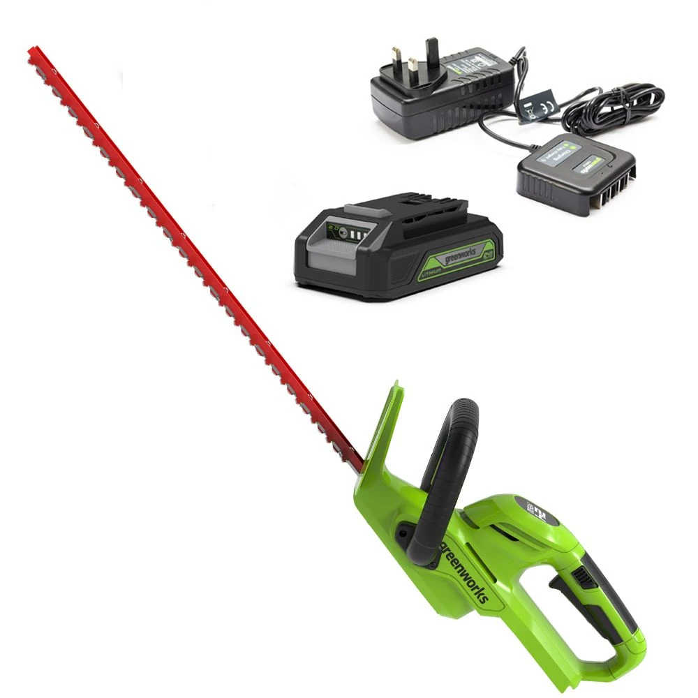 GreenWorks G24HT56K2 24V Cordless Hedge Trimmer (with 2Ah Battery & Charger) (Bundle Builder) 1 GreenWorks G24HT56K2 24V Cordless Hedge Trimmer (with 2Ah Battery & Charger) (Bundle Builder)