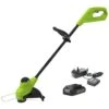 GreenWorks G24LT25K2 25cm 24V Cordless Grass Trimmer (with 2Ah Battery & 0.5A Economy Charger)