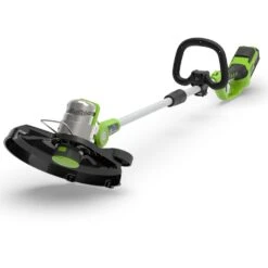 GreenWorks G24LT30MK2 Deluxe 24V Cordless Grass Trimmer / Lawn Edger (with 2Ah Battery And Charger) -Greenworks Sale Shop greenworks g24lt30m
