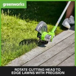 GreenWorks G24LT30M Deluxe 24V Cordless Grass Trimmer / Lawn Edger (Bare Tool) -Greenworks Sale Shop greenworks g24lt30m edger