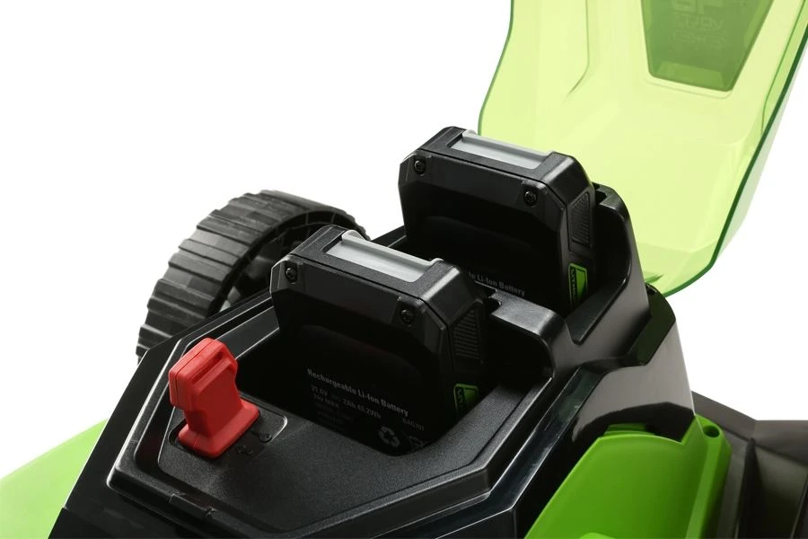 GreenWorks G24X2LM41K2X 3-in-1 41cm 48V Push Cordless Lawn Mower (with 2 X 2Ah 24V Batteries & Twin Charger) 6 GreenWorks G24X2LM41K2X 3-in-1 41cm 48V Push Cordless Lawn Mower (with 2 X 2Ah 24V Batteries & Twin Charger) - Image 6
