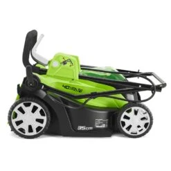 GreenWorks G40LM35K2X 2-in-1 G-MAX 40V Cordless Lawn Mower (with 2 X 2Ah Batteries And 2A Charger) -Greenworks Sale Shop greenworks g40lm35k2 lawnmower folded 2 1