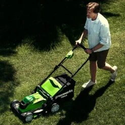 GreenWorks G40LM41 2-in-1 G-MAX 40V Push Cordless Lawn Mower (Bare Tool) -Greenworks Sale Shop greenworks g40lm41 lawnmower lifestyle 2