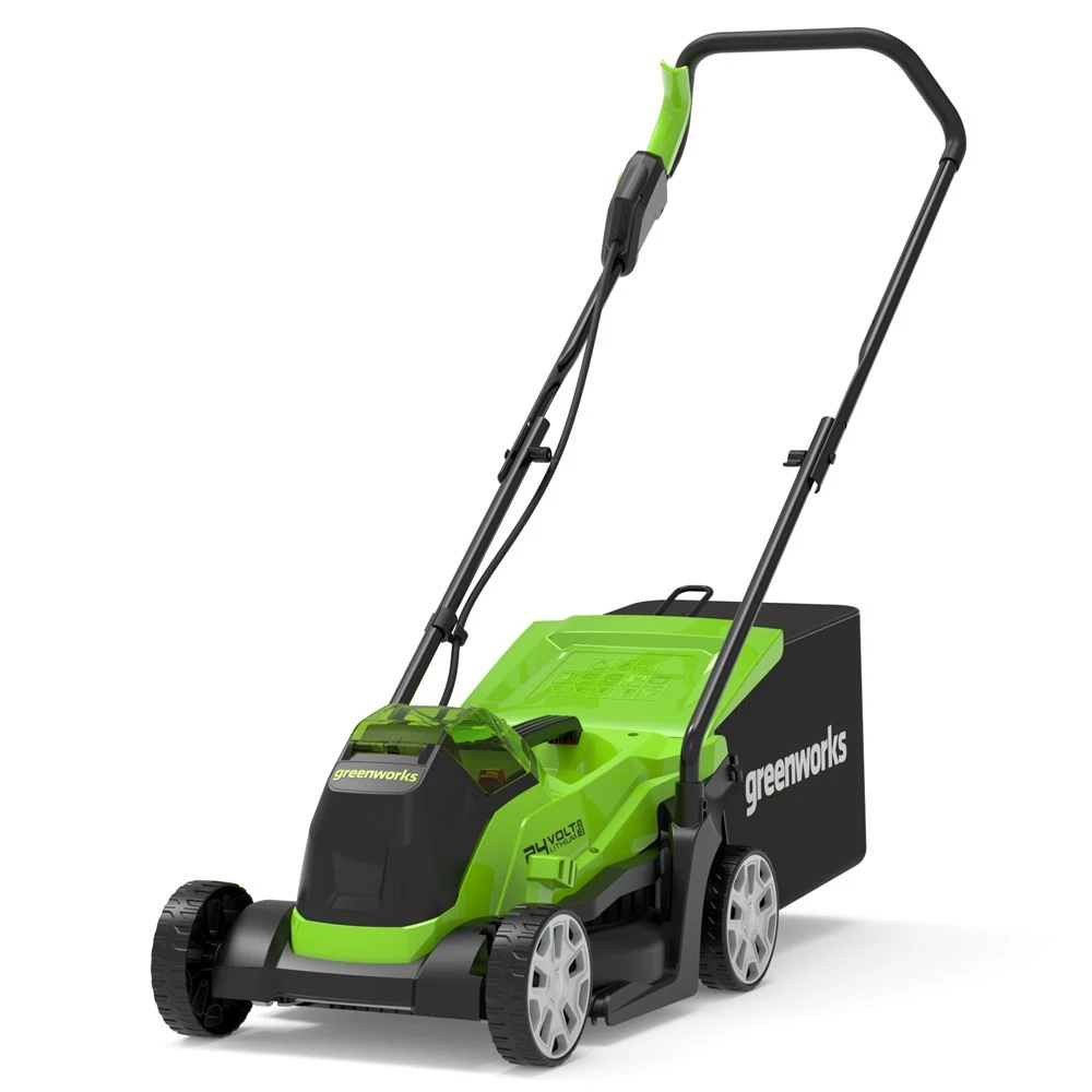 GreenWorks GD24LM33K2 33cm Brushless 24V Push Cordless Lawn Mower (with 2Ah Battery & 2A Charger) 2 GreenWorks GD24LM33K2 33cm Brushless 24V Push Cordless Lawn Mower (with 2Ah Battery & 2A Charger) - Image 2