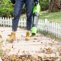 GreenWorks GD24X2ABK2X Brushless 48V (2 X 24V) Cordless Axial Blower (with 2 X 2Ah Batteries & Charger) (Bundle Builder) -Greenworks Sale Shop greenworks gd24x2ab leaf blower tool only features 3 1 1