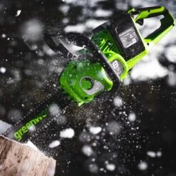 GreenWorks GD24X2CS36K4X DigiPro 48V (2 X 24V) Cordless Chainsaw (with 2 X 4Ah Batteries & Charger) (Bundle Builder) -Greenworks Sale Shop greenworks gd24x2cs36 lifestyle 3 1 1