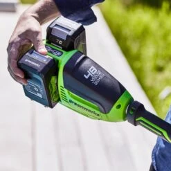 GreenWorks GD24X2TX Split-Shaft 48V (2 X 24V) Cordless Grass Trimmer (Bare Tool) (Bundle Builder) -Greenworks Sale Shop greenworks gd24x2tx brushcutter batteries 2