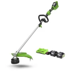 GreenWorks GD24X2TXK4X Split-Shaft 48V (2 X 24V) Cordless Grass Trimmer (with 2 X 4Ah Batteries & 2A Twin Charger) (Bundle Builder)