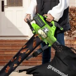 GreenWorks GD40BVIIK2X G-MAX DigiPro 40V Cordless Blower / Vacuum (2 X 2Ah Batteries & 2A Standard Charger) (Bundle Builder) -Greenworks Sale Shop greenworks gd40bvii lifestyle 1 1 1