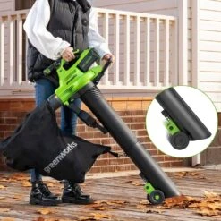 GreenWorks GD40BVIIK2X G-MAX DigiPro 40V Cordless Blower / Vacuum (2 X 2Ah Batteries & 2A Standard Charger) (Bundle Builder) -Greenworks Sale Shop greenworks gd40bvii lifestyle 4 1 1