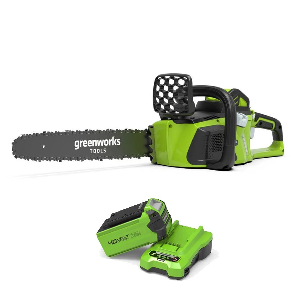 GreenWorks GD40CS15K2 35cm G-MAX 40V Cordless Chainsaw (with 2Ah Battery & 2A Charger) 1 GreenWorks GD40CS15K2 35cm G-MAX 40V Cordless Chainsaw (with 2Ah Battery & 2A Charger)