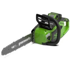 GreenWorks GD40CS18K4 40cm G-MAX 40V Cordless Chainsaw (with 4Ah Battery & 2A Charger) -Greenworks Sale Shop greenworks gd40cs18 chainsaw angle 2 1
