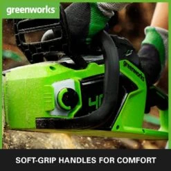 GreenWorks GD40CS18K4 40cm G-MAX 40V Cordless Chainsaw (with 4Ah Battery & 2A Charger) -Greenworks Sale Shop greenworks gd40cs18 chainsaw handles 1