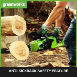 GreenWorks GD40CS18K4 40cm G-MAX 40V Cordless Chainsaw (with 4Ah Battery & 2A Charger) -Greenworks Sale Shop greenworks gd40cs18 chainsaw kick back 1